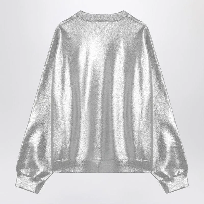 LAMINATED COTTON SILVER SWEATSHIRT WITH LOGO sold by Lord & Taylor product image thumbnail 2