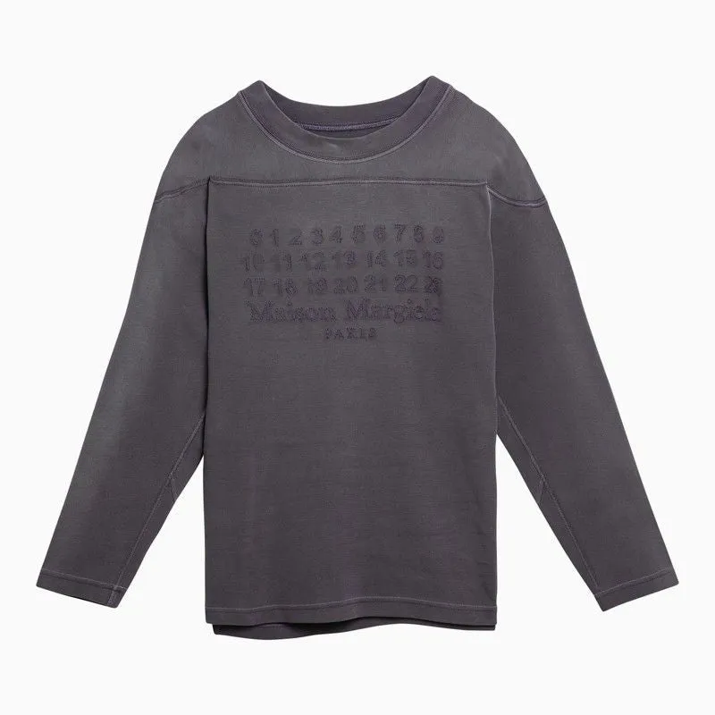 AUBERGINE-COLOURED COTTON SWEATER WITH LOGO sold by Lord & Taylor