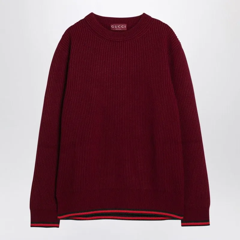 BURGUNDY WOOL AND CASHMERE JUMPER sold by Lord & Taylor