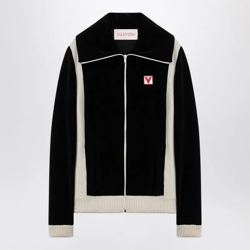 BLACK CHENILLE SWEATSHIRT WITH CHEZ PATCH sold by Lord & Taylor