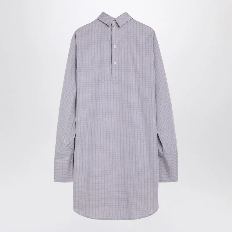LIGHT BLUE CHECKED POPELINE TURTLENECK SHIRT sold by Lord & Taylor product image thumbnail 2