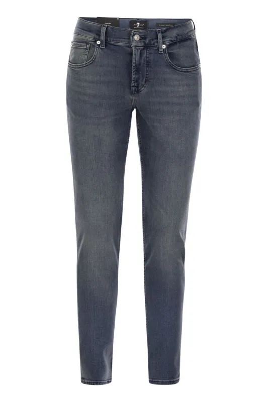 SLIMMY TAPERED GLOBE - SKINNY MEDIUM-WAISTED JEANS sold by Lord & Taylor