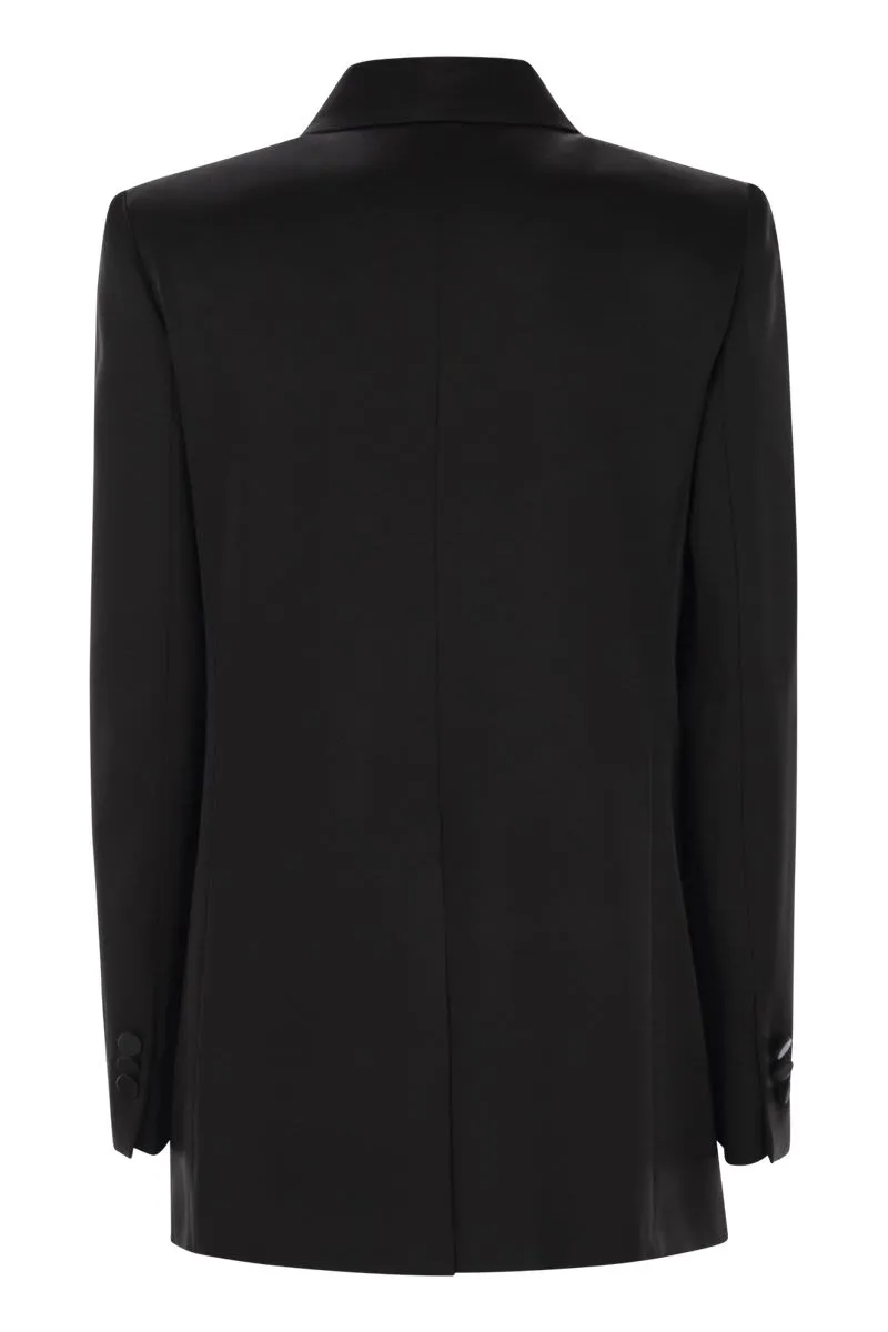 GALAZIA - SINGLE-BREASTED BLAZER IN ENVERS SATIN sold by Lord & Taylor product image thumbnail 2