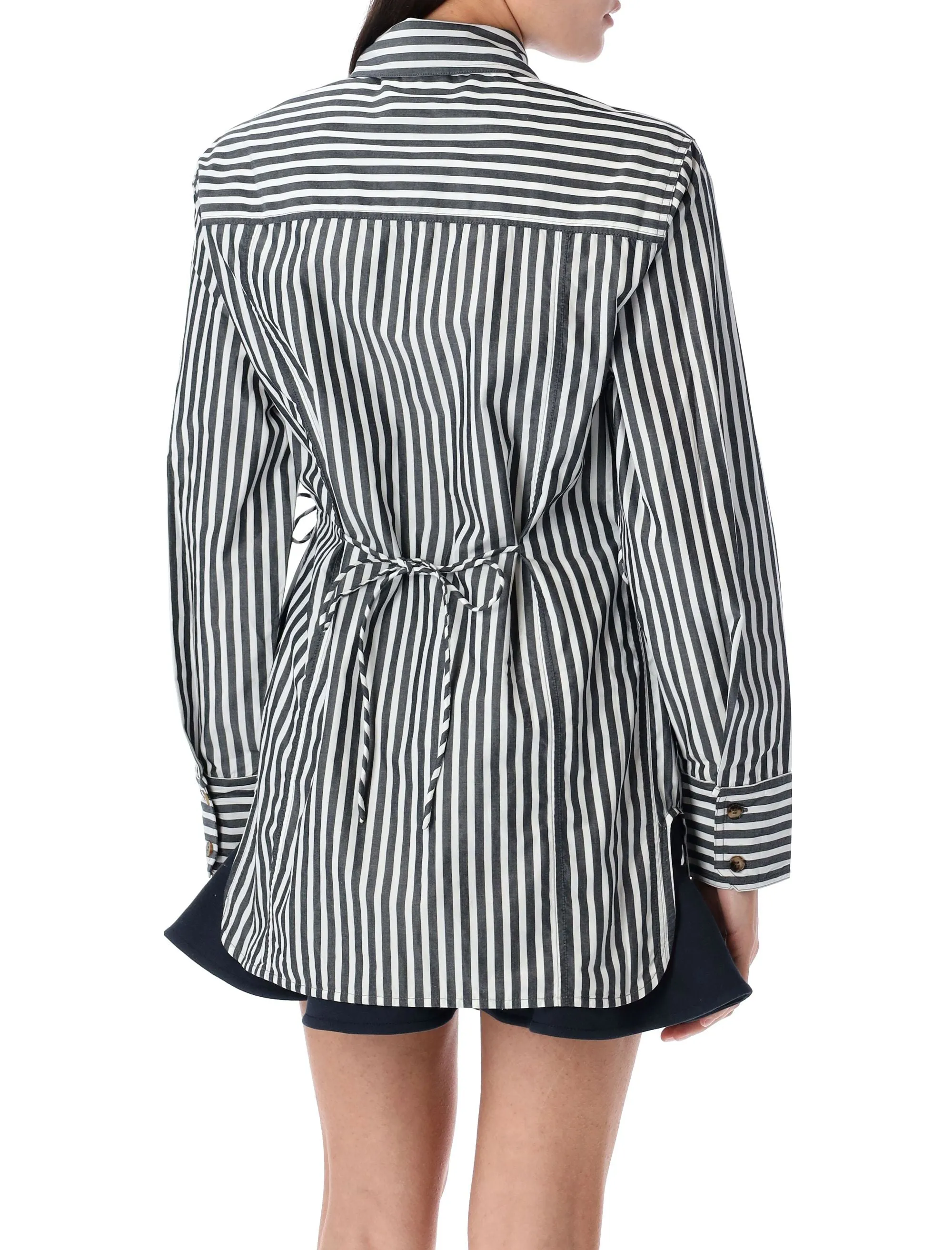 STRIPE TIE STRING SHIRT sold by Lord & Taylor product image thumbnail 2