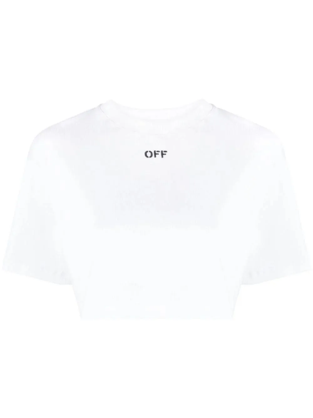 WHITE CROPPED T-SHIRT WITH LOGO sold by Lord & Taylor