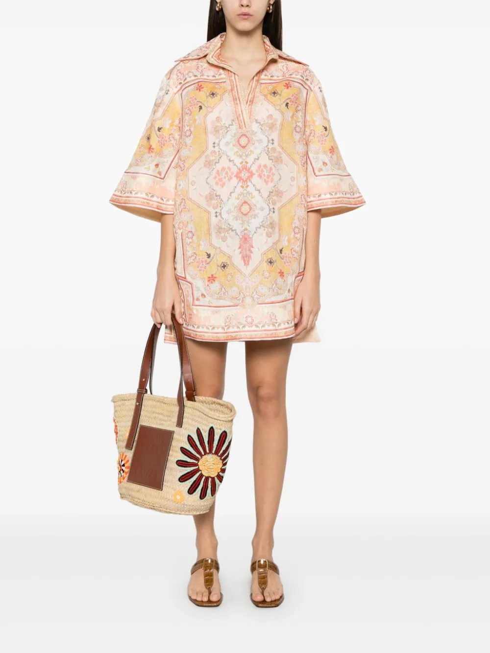 WYLIE PRINTED LINEN TUNIC sold by Lord & Taylor product image thumbnail 4