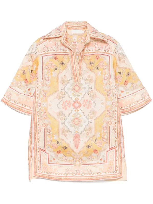 WYLIE PRINTED LINEN TUNIC sold by Lord & Taylor