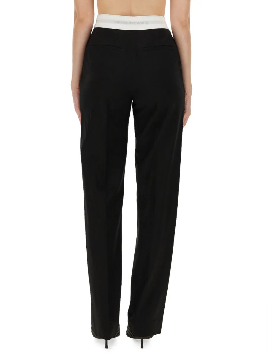 HIGH WAISTED PLEATED PANT WITH LOGO ELASTIC sold by Lord & Taylor product image thumbnail 3