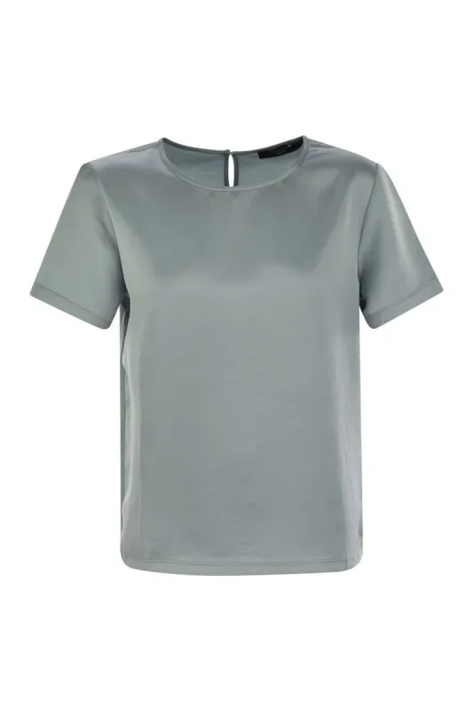 AMBURGO - SATIN AND JERSEY T-SHIRT sold by Lord & Taylor