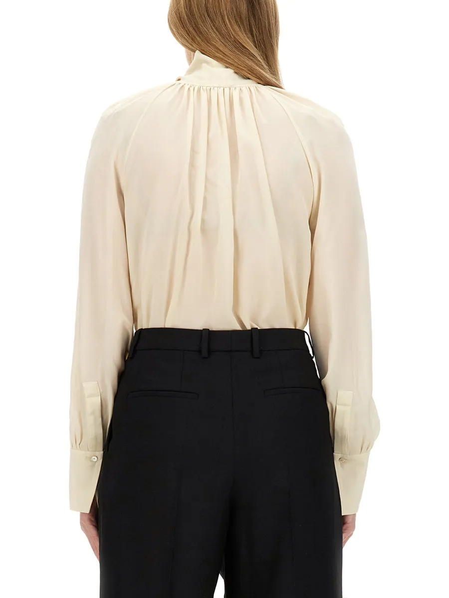 SILK SHIRT WITH LAVALLIu00c9RE COLLAR sold by Lord & Taylor product image thumbnail 3
