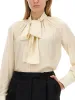 SILK SHIRT WITH LAVALLIu00c9RE COLLAR sold by Lord & Taylor