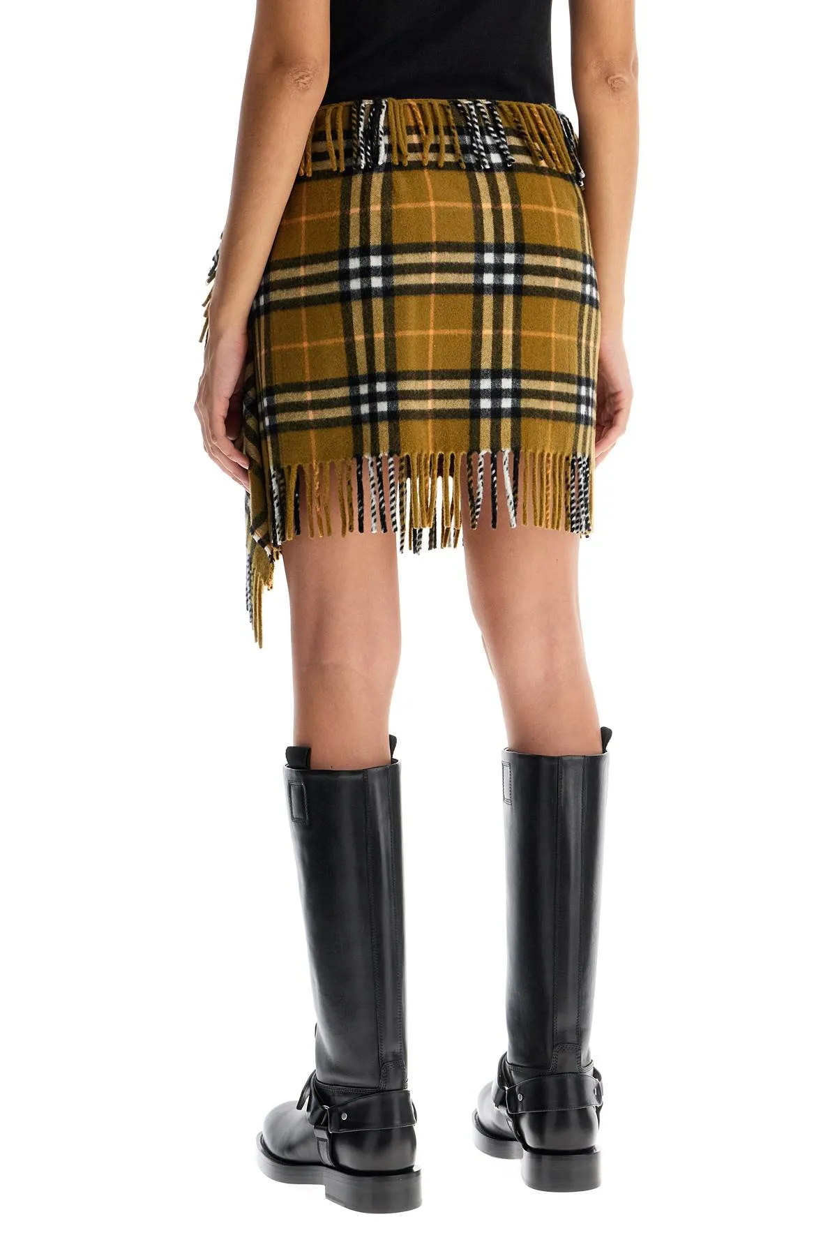 WOOL AND CASHMERE CHECK SCARF STYLE SKIRT sold by Lord & Taylor product image thumbnail 3