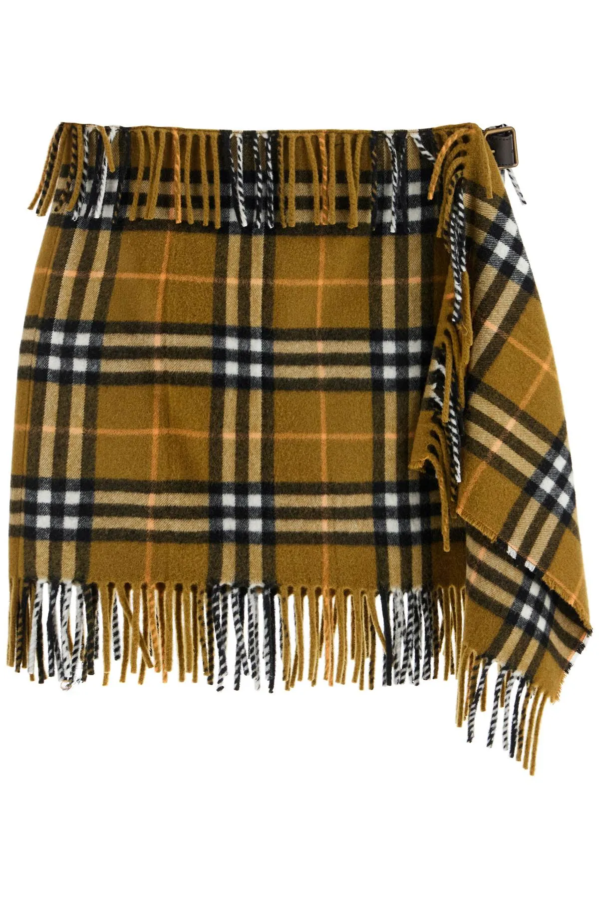 WOOL AND CASHMERE CHECK SCARF STYLE SKIRT sold by Lord & Taylor