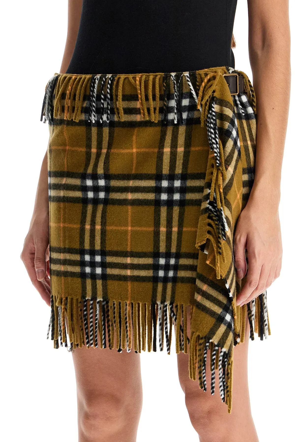 WOOL AND CASHMERE CHECK SCARF STYLE SKIRT sold by Lord & Taylor product image thumbnail 4