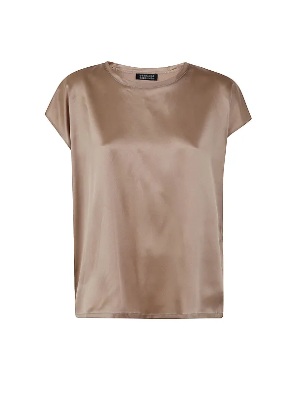 CLAUDIA CREW NECK SLEEVELESS SHIRT made by Gianluca Capannolo