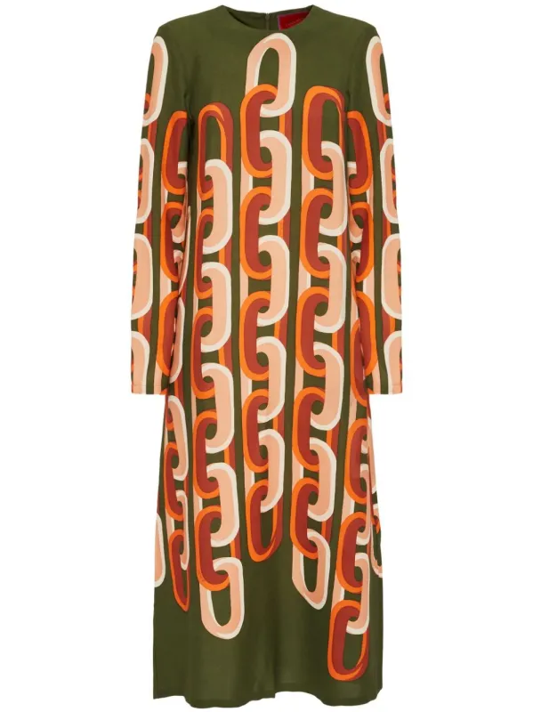 LONG SLEEVE MIDI SWING DRESS sold by Lord & Taylor