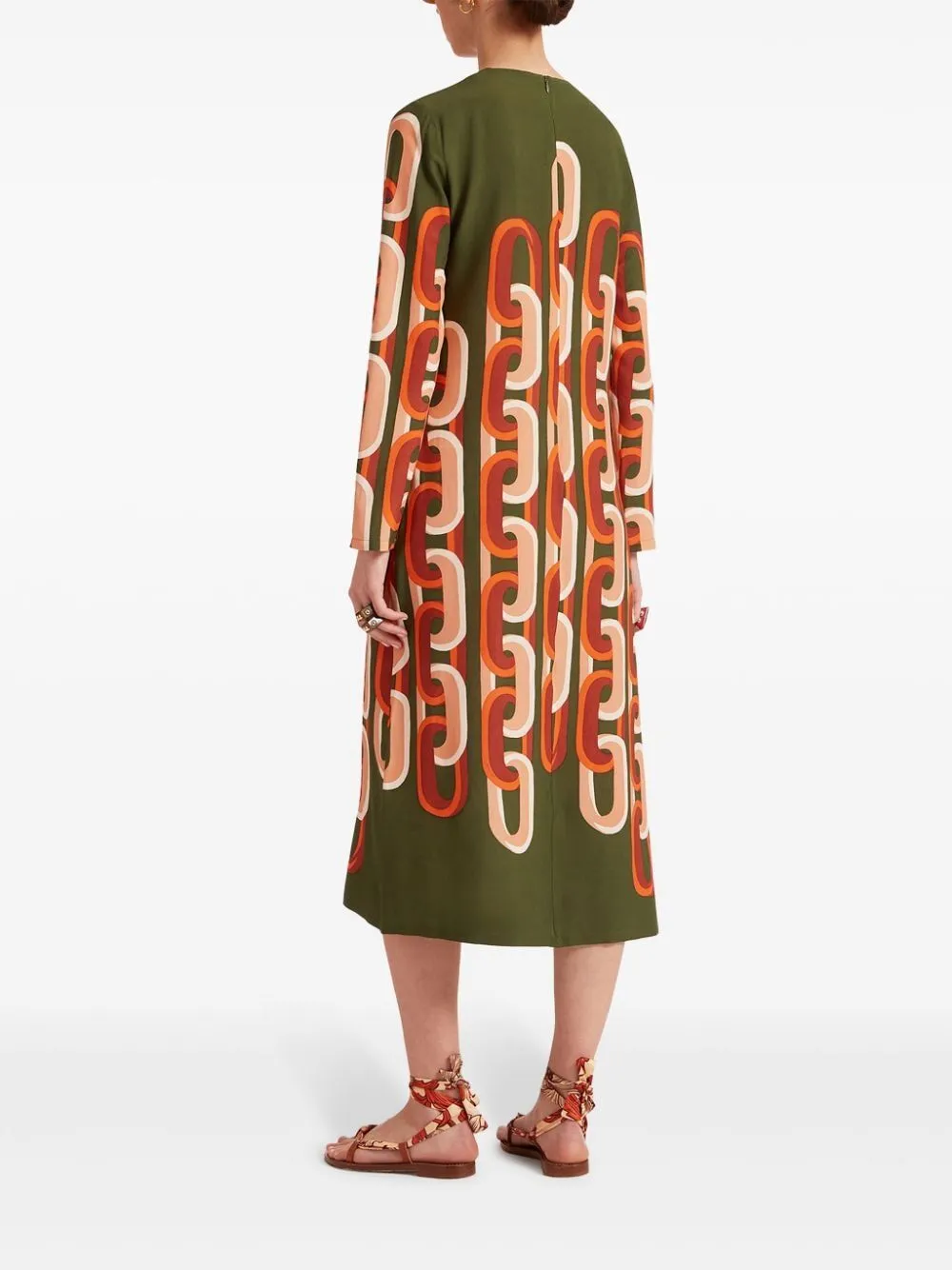 LONG SLEEVE MIDI SWING DRESS sold by Lord & Taylor product image thumbnail 3