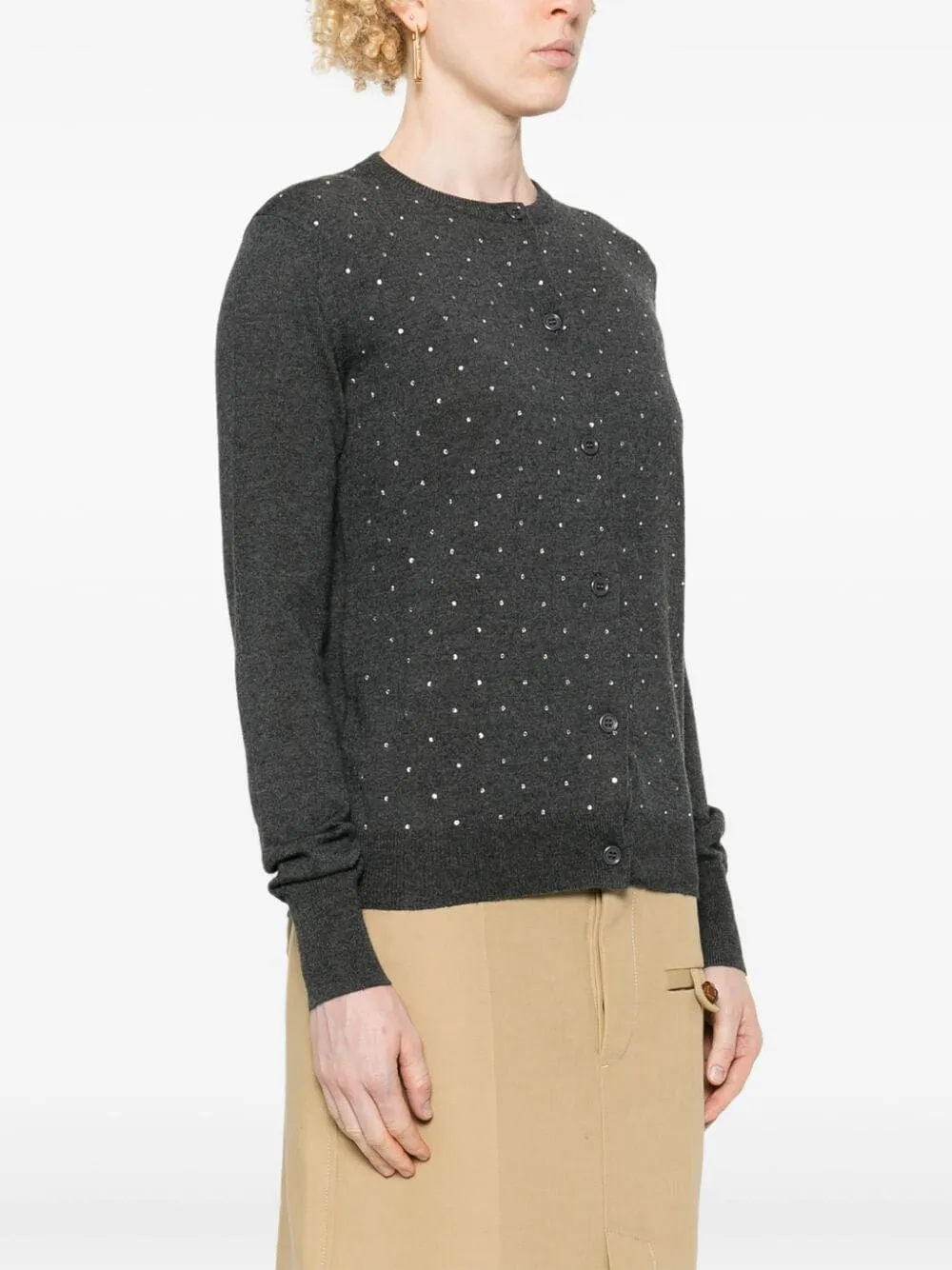 CREW NECK CARDIGAN WITH EMBROIDERY sold by Lord & Taylor product image thumbnail 5