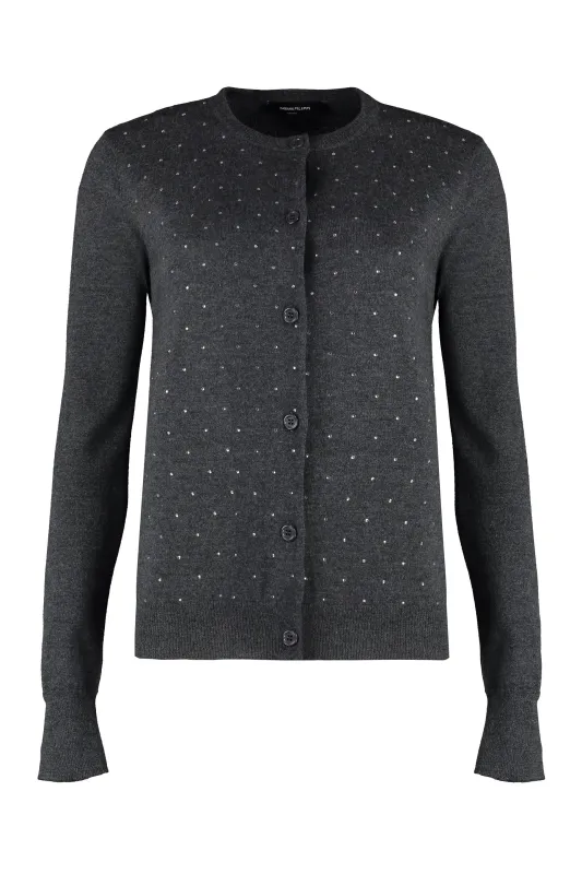 CREW NECK CARDIGAN WITH EMBROIDERY sold by Lord & Taylor