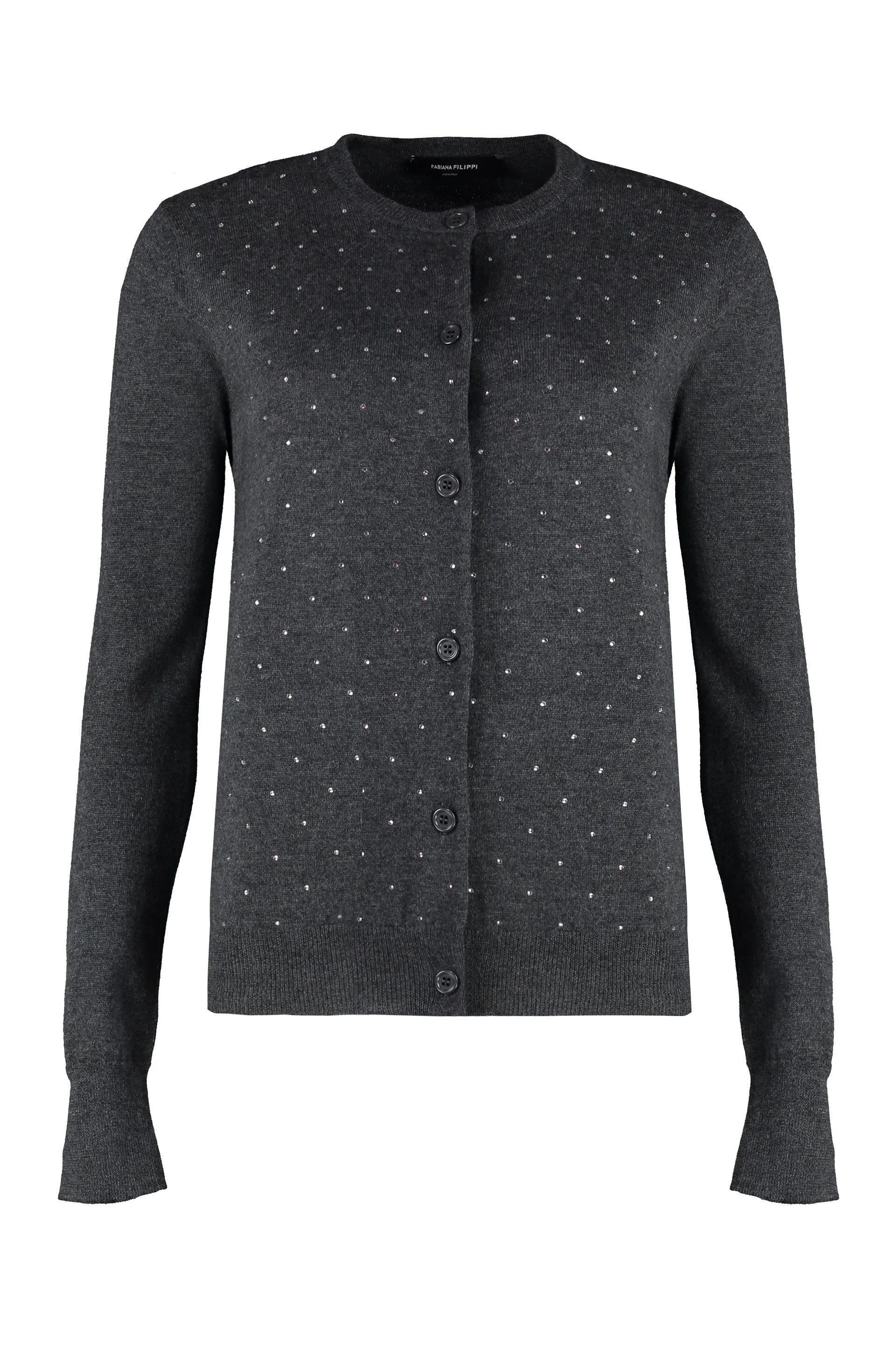 CREW NECK CARDIGAN WITH EMBROIDERY sold by Lord & Taylor