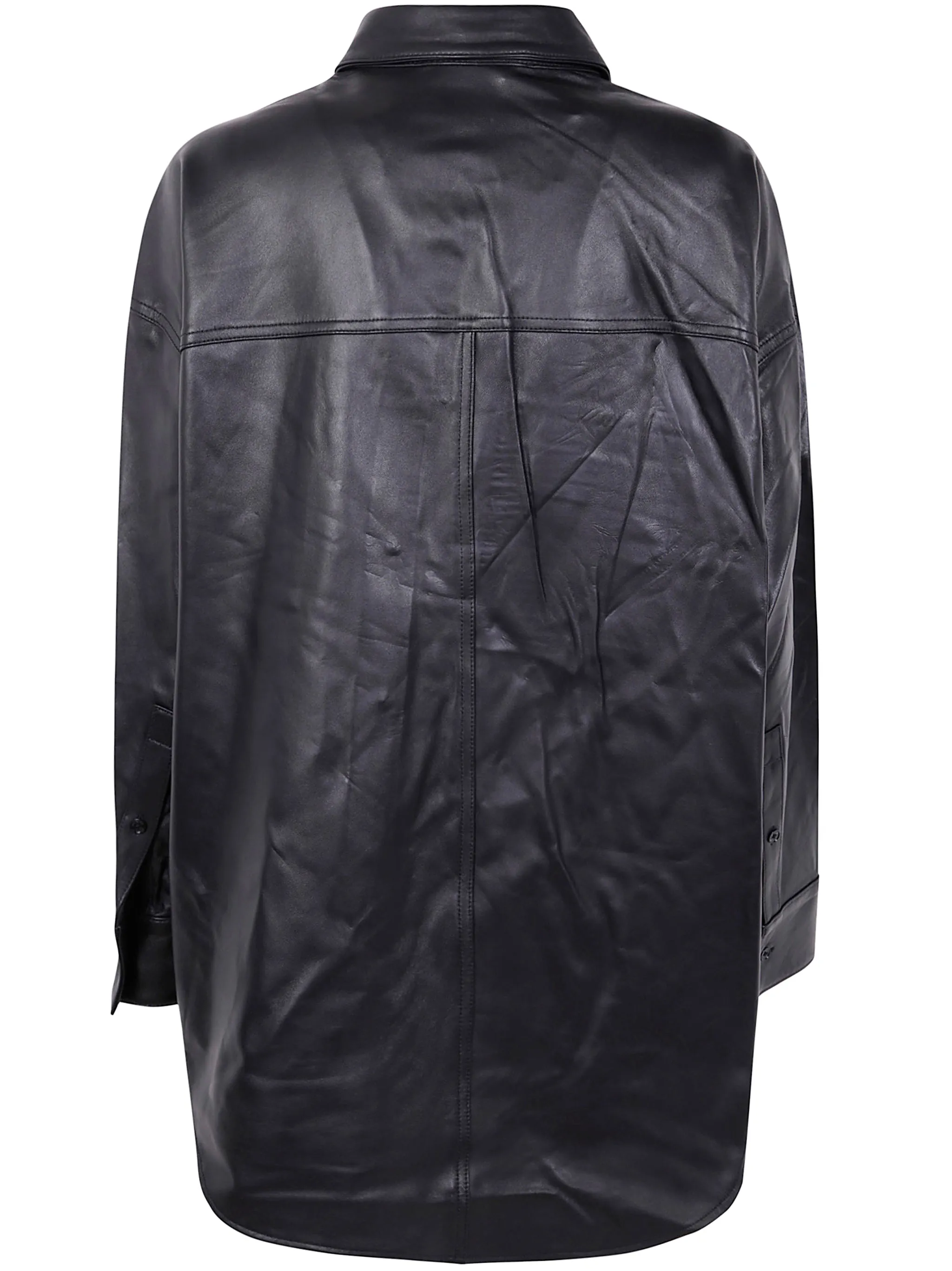 UNISEX OVERSIZED LEATHER SHIRT sold by Lord & Taylor product image thumbnail 2