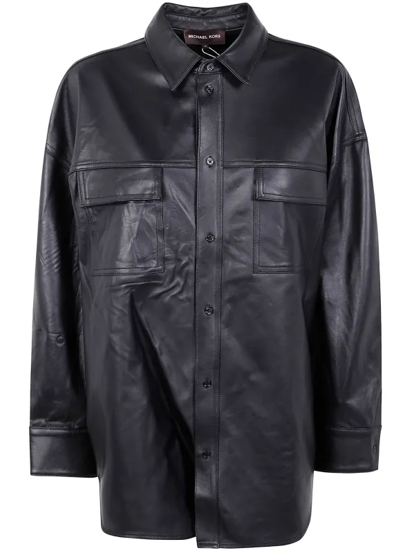 UNISEX OVERSIZED LEATHER SHIRT sold by Lord & Taylor