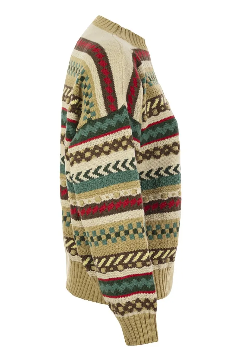 NOVARA - COTTON JUMPER WITH JACQUARD DESIGN sold by Lord & Taylor product image thumbnail 3