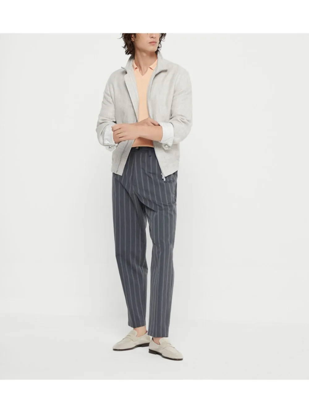 LINEN, WOOL AND SILK DIAGONAL BOMBER JACKET sold by Lord & Taylor product image thumbnail 3