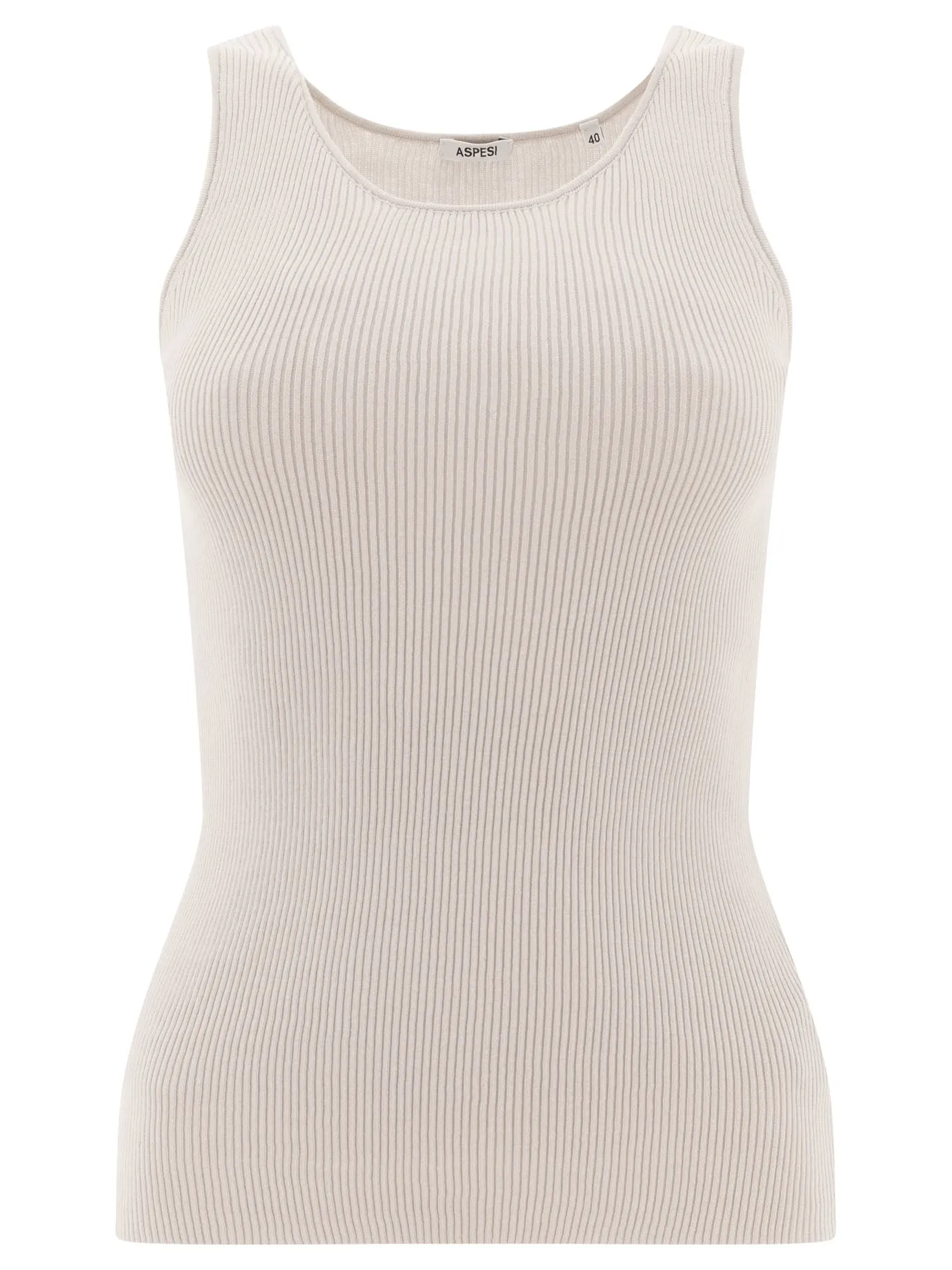 TANK TOP WITH ROUND NECK IN RIBBED KNIT sold by Lord & Taylor