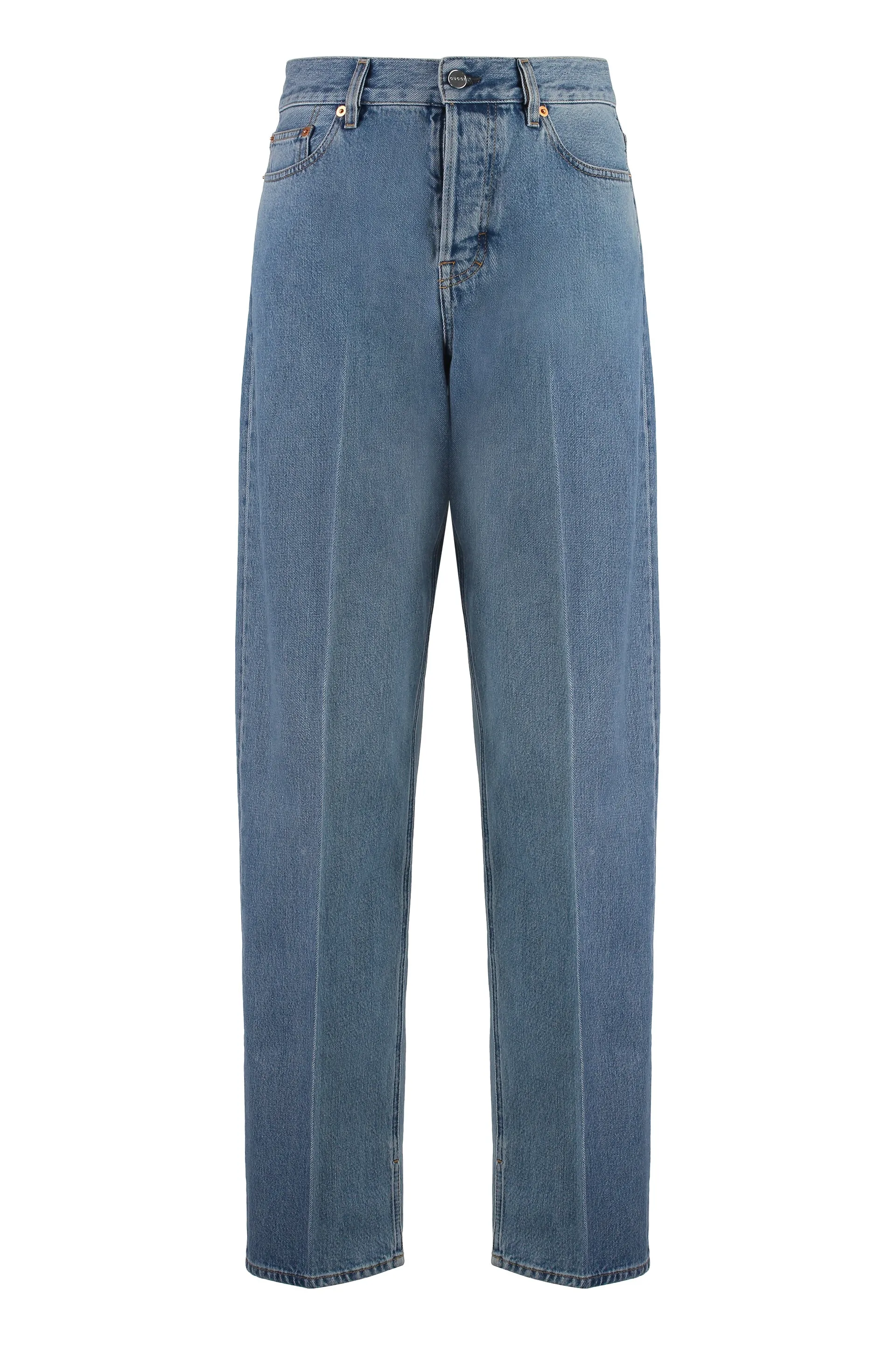 5-POCKET STRAIGHT-LEG JEANS sold by Lord & Taylor