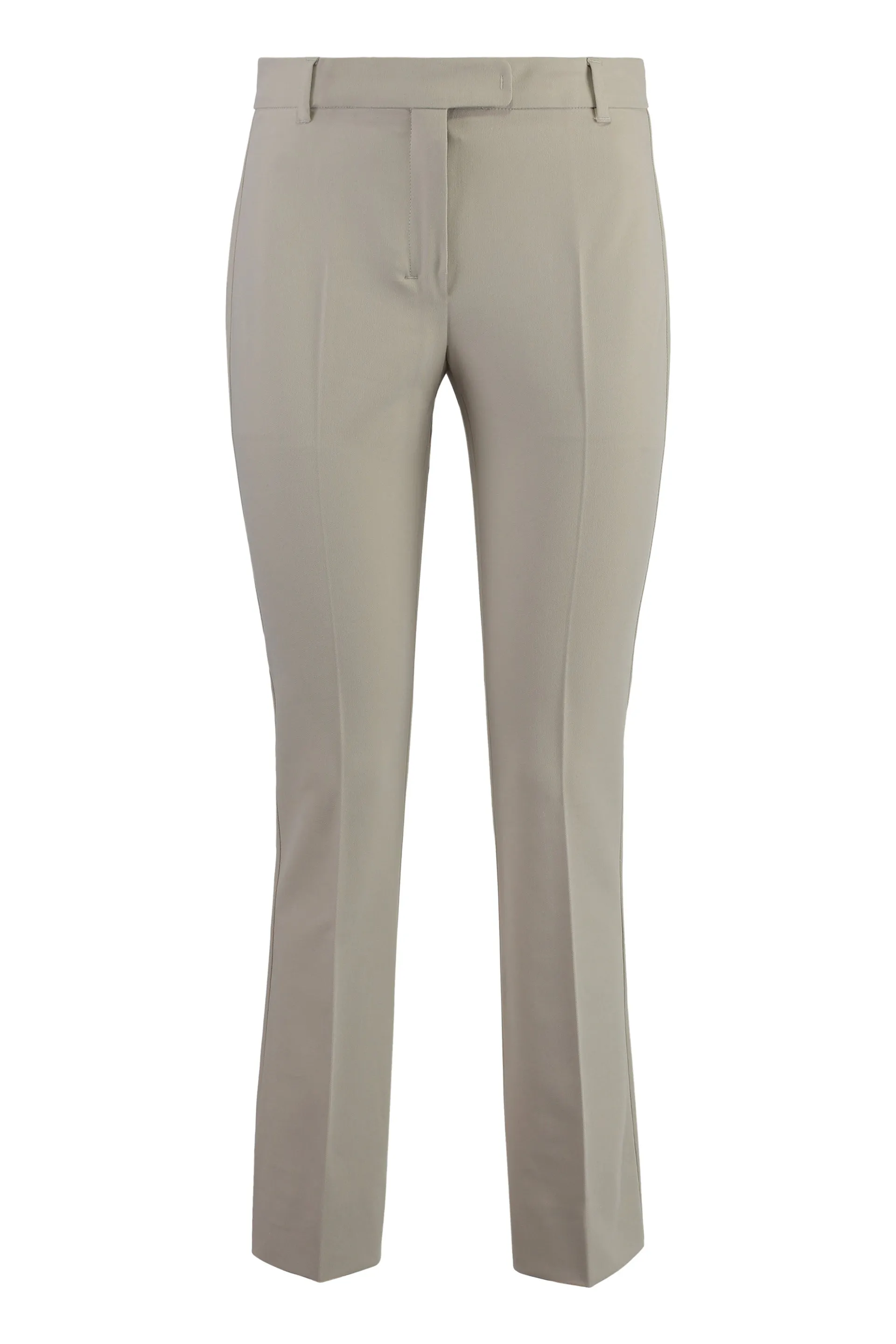 STRETCH VISCOSE TROUSERS WITH FLARED HEM sold by Lord & Taylor