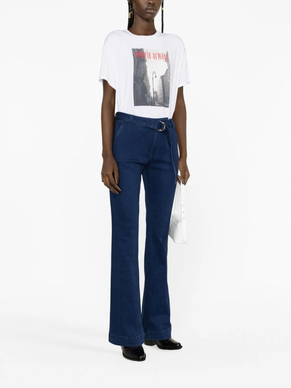 LE HIGH FLARE BELTED TROUSER sold by Lord & Taylor product image thumbnail 3