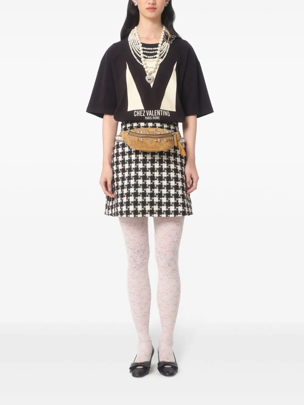 CHEZ VALENTINO COTTON T-SHIRT sold by Lord & Taylor product image thumbnail 5