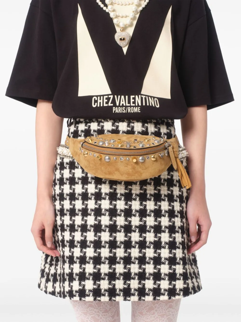CHEZ VALENTINO COTTON T-SHIRT sold by Lord & Taylor product image thumbnail 2