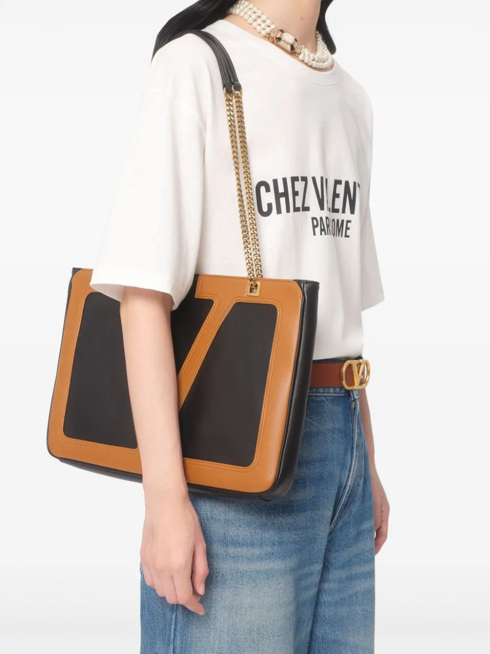 CHEZ VALENTINO COTTON T-SHIRT sold by Lord & Taylor product image thumbnail 3