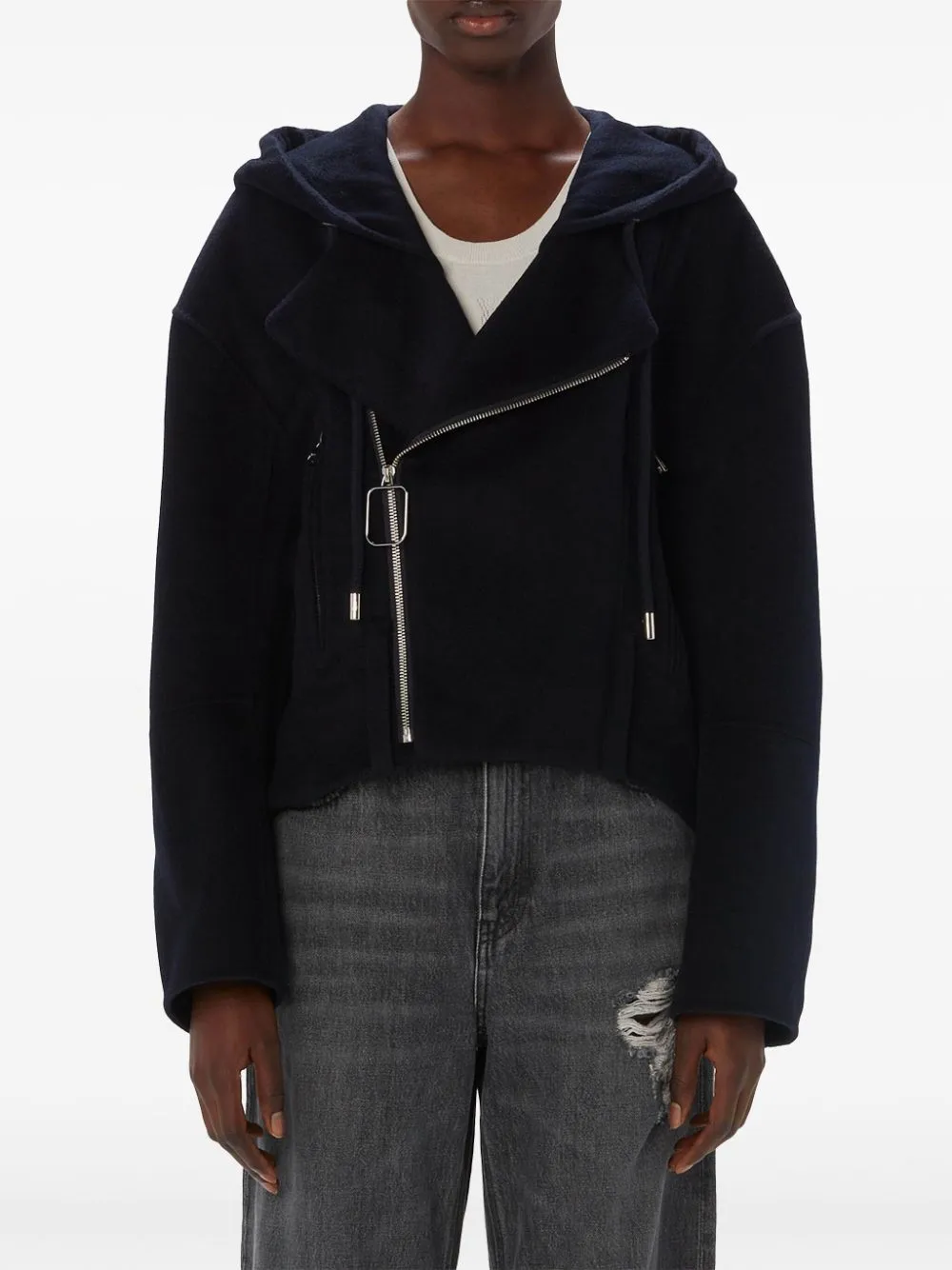 HOODED BIKER JACKET DOUBLE FACE sold by Lord & Taylor product image thumbnail 4