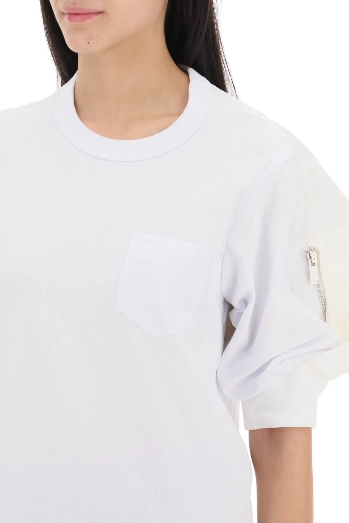 NYLON TWILL X COTTON JERSEY T-SHIRT sold by Lord & Taylor product image thumbnail 4