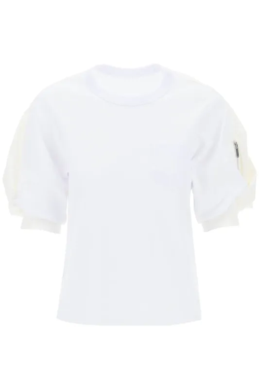 NYLON TWILL X COTTON JERSEY T-SHIRT sold by Lord & Taylor
