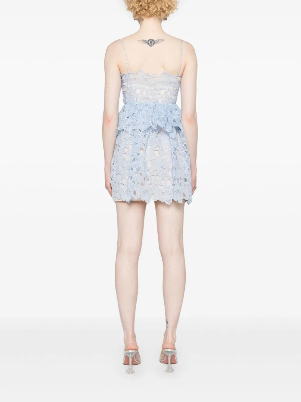BLUE ORGANZA LACE MINI DRESS sold by Lord & Taylor product image thumbnail 3