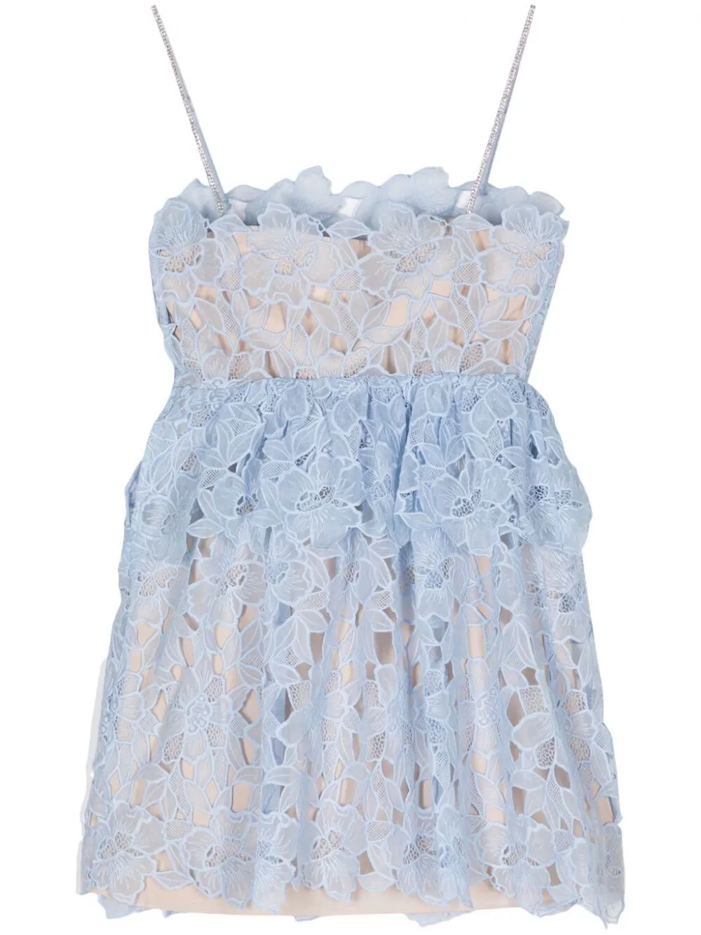 BLUE ORGANZA LACE MINI DRESS sold by Lord & Taylor