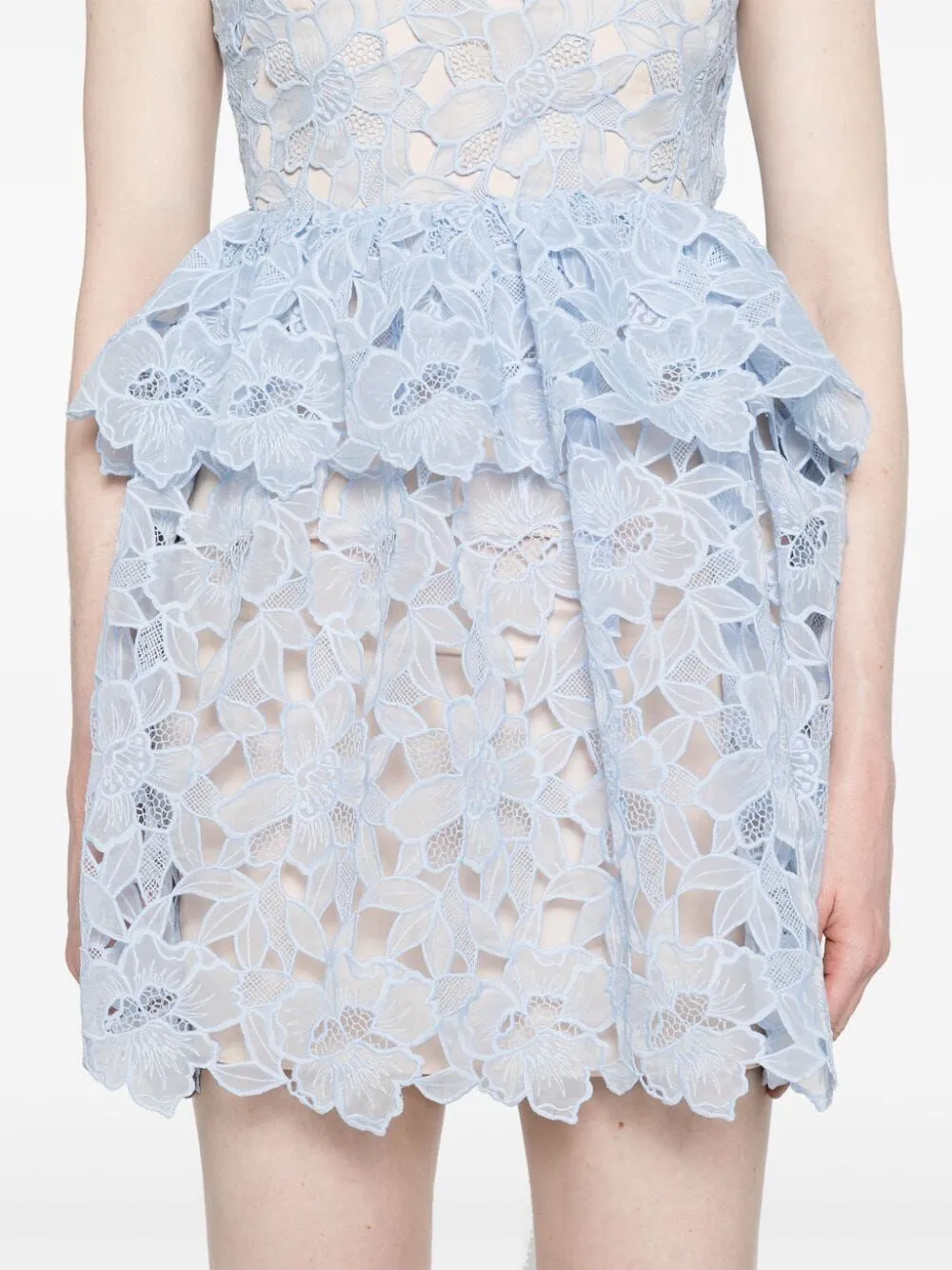BLUE ORGANZA LACE MINI DRESS sold by Lord & Taylor product image thumbnail 2