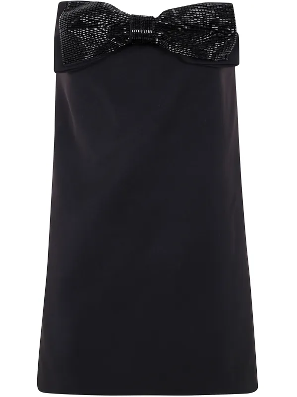 BLACK CREPE BANDEAU MINI DRESS sold by Lord & Taylor