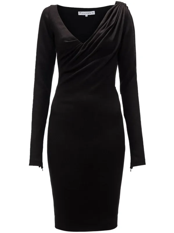 SHOULDER DRAPE V-NECK DRESS sold by Lord & Taylor
