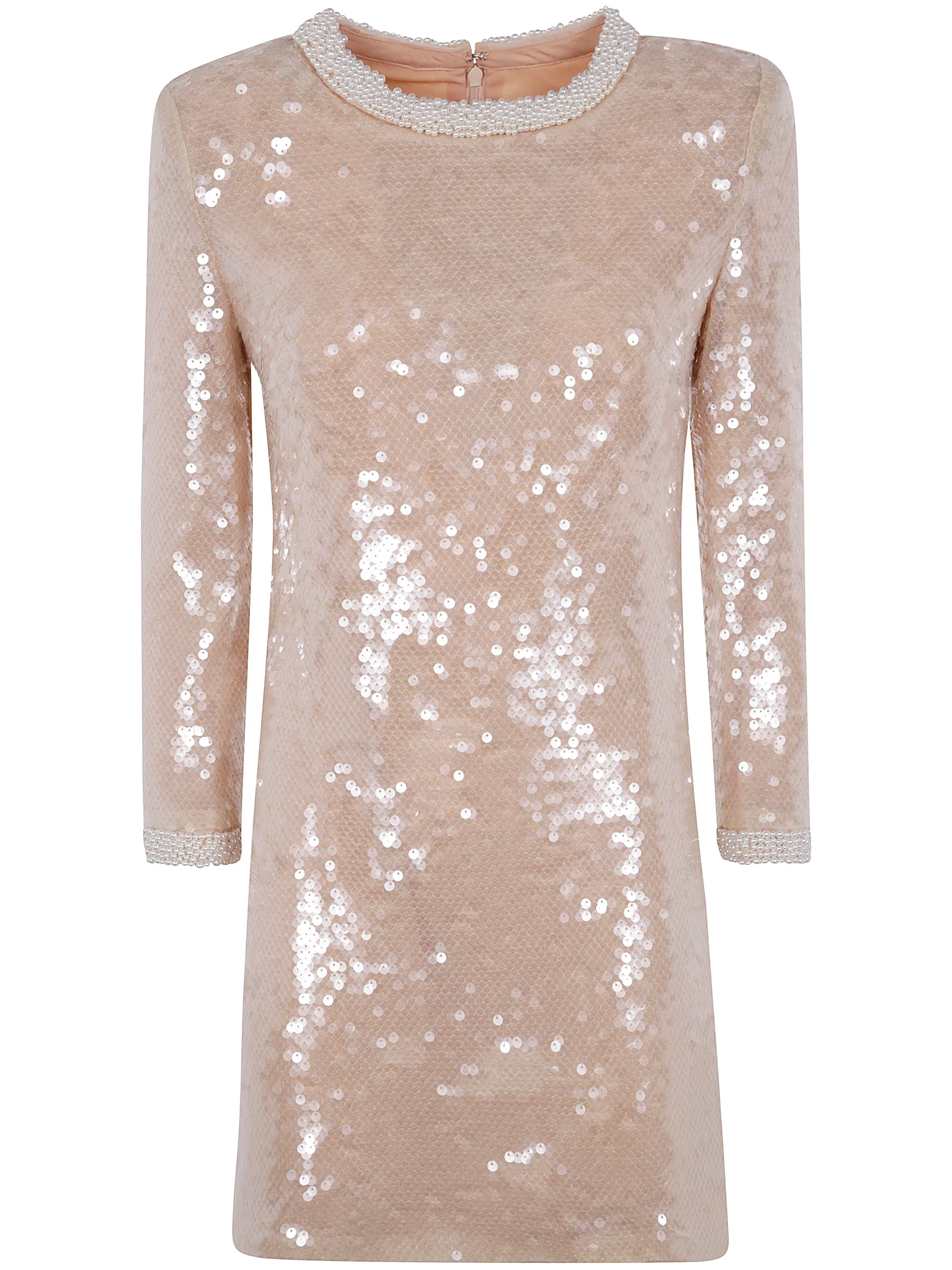 PEARL TRIM SEQUIN MINI DRESS sold by Lord & Taylor