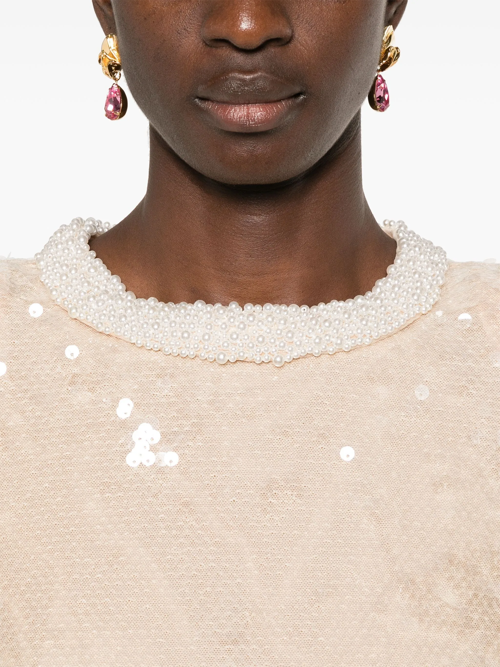 PEARL TRIM SEQUIN MINI DRESS sold by Lord & Taylor product image thumbnail 5