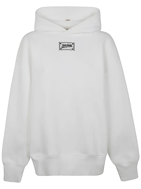 COTTON OVERSIZED HOODIE WITH "LACE LABEL" TRANSFER sold by Lord & Taylor