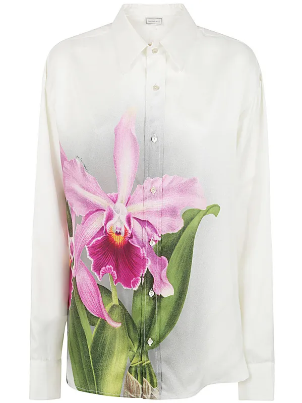 PRINTED SILK TWILL SHIRT sold by Lord & Taylor