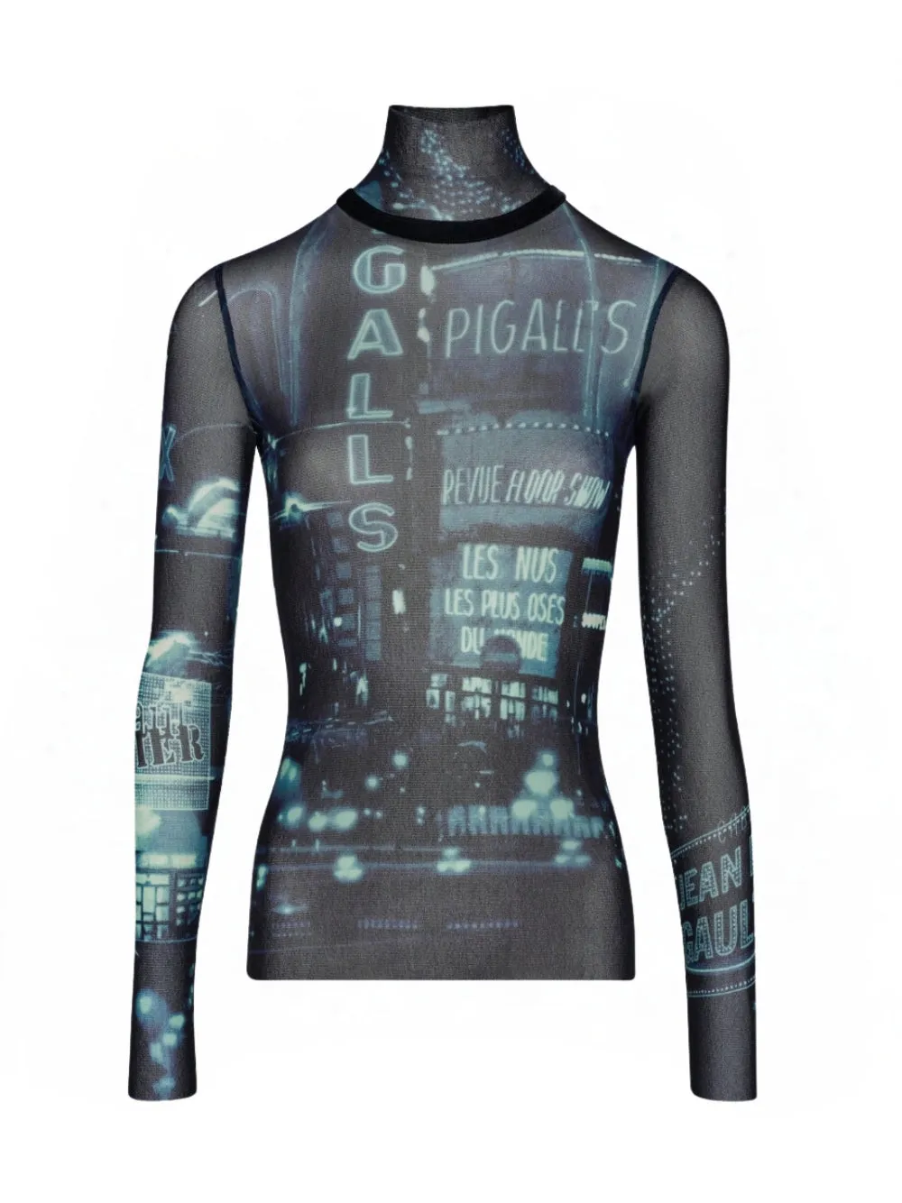 MESH TOP LONGSLEEVE PRINTED "PIGALLE" sold by Lord & Taylor