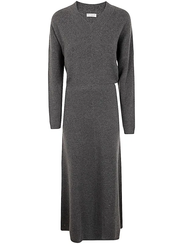 CASHMERE LONG DRESS made by Brunello Cucinelli