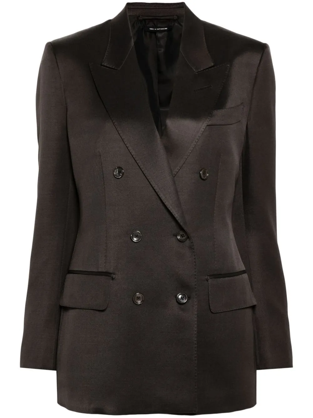 SILK AND WOOL TWILL DOUBLE BREASTED JACKET sold by Lord & Taylor product image thumbnail 4
